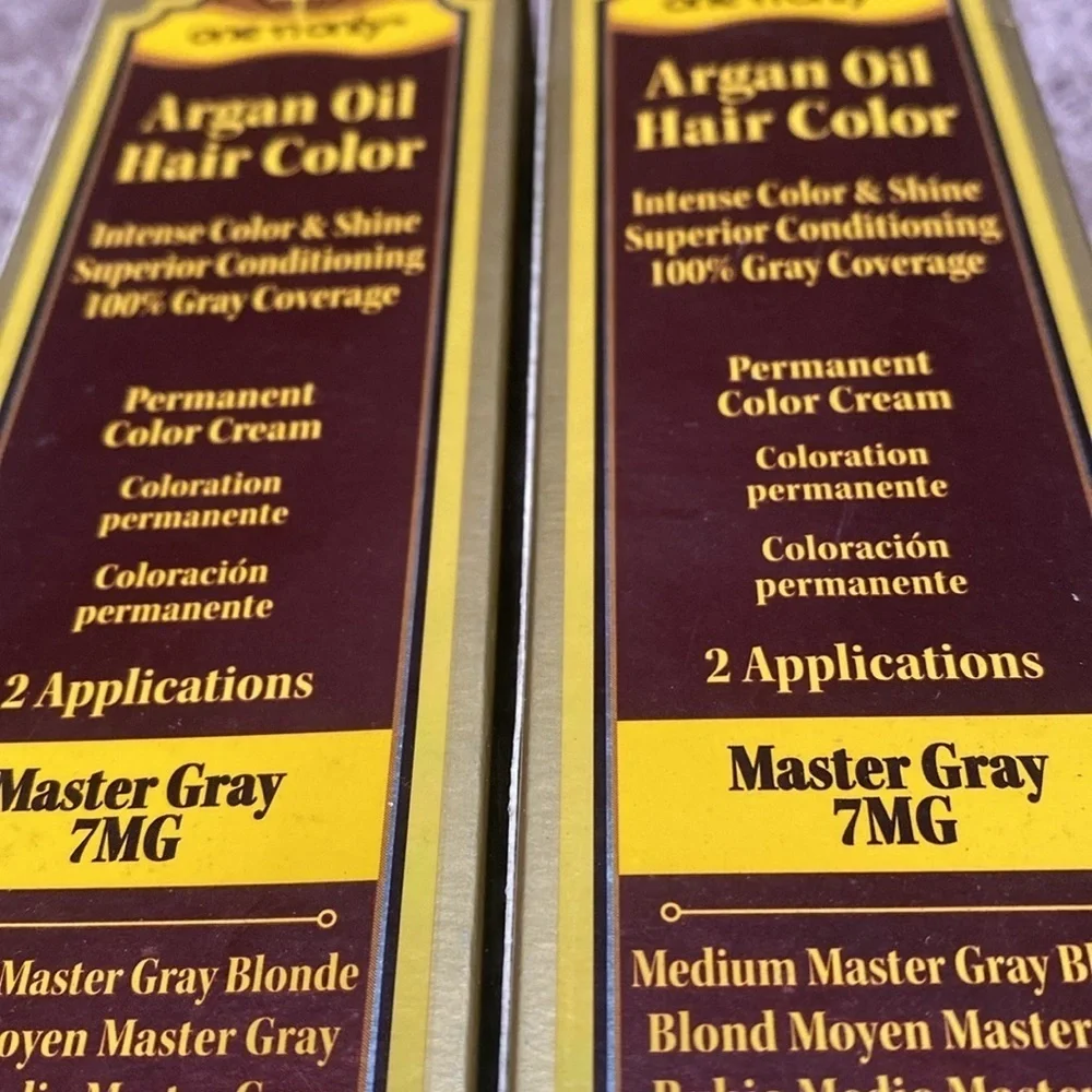 3/$20. Argan Oil Hair Color Cream Bundle Master Gray Blonde Beauty Aid